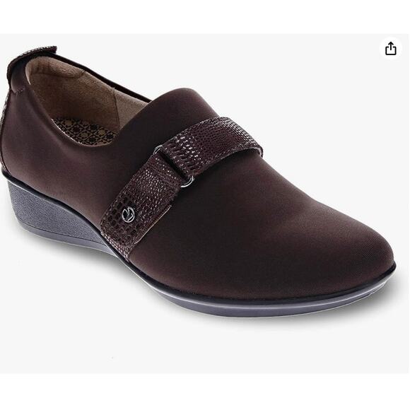 Revere Genoa Stretch Loafers 9 Chocolate Brown NWT NEW Flats Women's Comfort - Picture 1 of 10